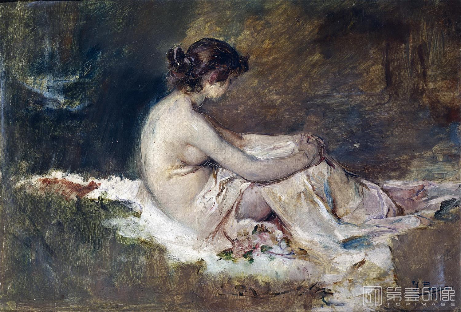 油画-巴黎奥赛博物馆-Ignacio Pinazo Camerlench-Female Nude-130
